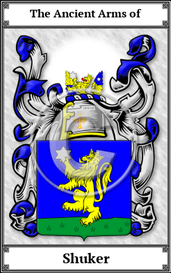 Shuker Family Crest Download (JPG)  Book Plated - 150 DPI