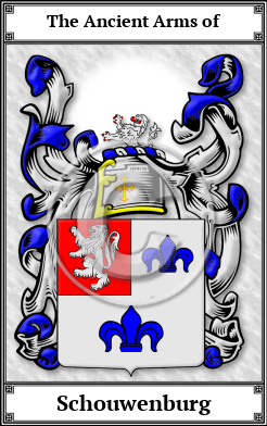 Schouwenburg Family Crest Download (JPG)  Book Plated - 150 DPI