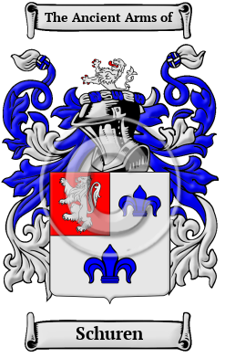 Schuren Family Crest/Coat of Arms