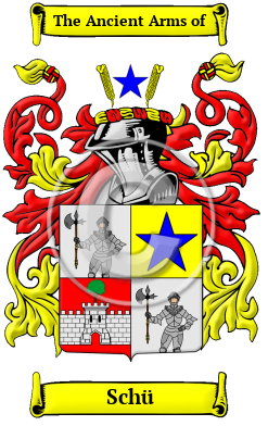 Schü Family Crest Download (JPG) Heritage Series - 300 DPI