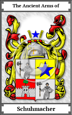 Schuhmacher Family Crest Download (JPG) Book Plated - 600 DPI