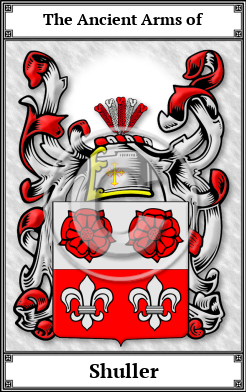 Shuller Family Crest Download (JPG)  Book Plated - 150 DPI