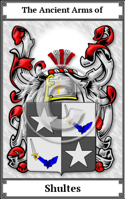 Shultes Family Crest Download (JPG) Book Plated - 600 DPI