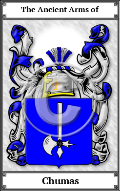 Chumas Family Crest Download (JPG)  Book Plated - 150 DPI