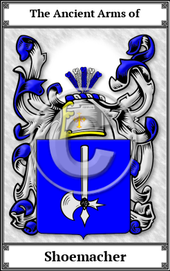 Shoemacher Family Crest Download (JPG) Book Plated - 600 DPI