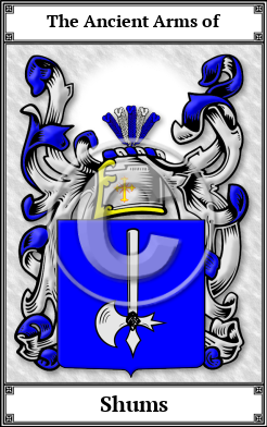 Shums Family Crest Download (JPG)  Book Plated - 150 DPI