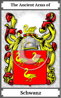 Schwanz Family Crest Download (JPG) Book Plated - 600 DPI