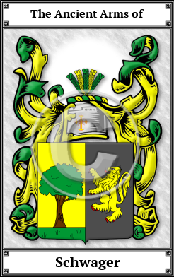 Schwager Family Crest Download (JPG)  Book Plated - 150 DPI