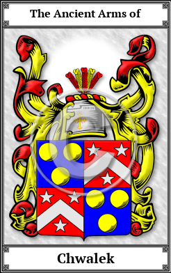 Chwalek Family Crest Download (JPG)  Book Plated - 150 DPI