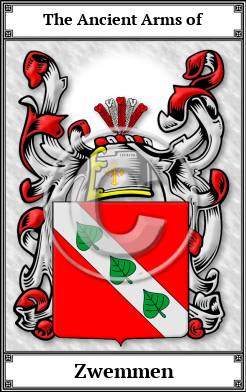 Zwemmen Family Crest Download (JPG) Book Plated - 600 DPI