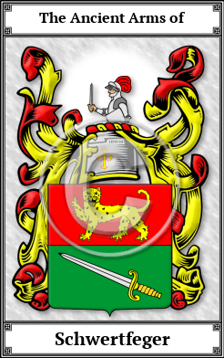 Schwertfeger Family Crest Download (JPG) Book Plated - 600 DPI