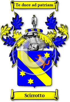 Scirrotto Family Crest Download (jpg) Legacy Series - 150 DPI