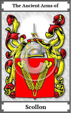 Scollon Family Crest Download (JPG)  Book Plated - 150 DPI