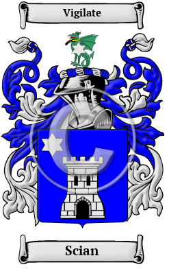 Scian Family Crest Download (jpg) Heritage Series - 150 DPI