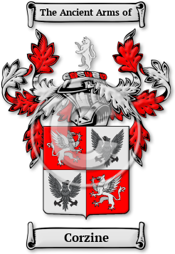 Corzine Family Crest Download (jpg) Legacy Series - 150 DPI