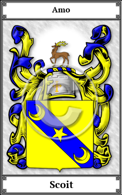 Scoit Family Crest Download (JPG)  Book Plated - 150 DPI