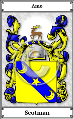 Scotman Family Crest Download (JPG) Book Plated - 600 DPI
