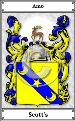 Scott's Family Crest Download (JPG)  Book Plated - 150 DPI