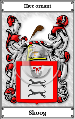 Skoog Family Crest Download (JPG)  Book Plated - 150 DPI