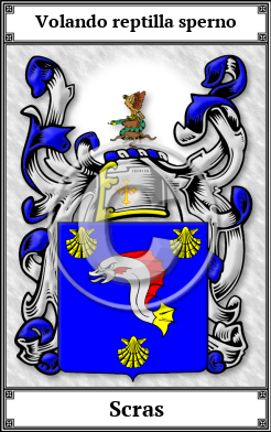 Scras Family Crest Download (JPG) Book Plated - 600 DPI