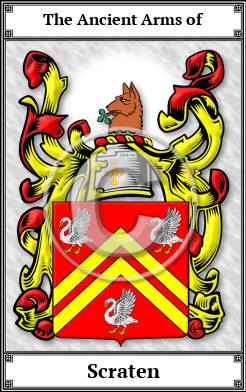 Scraten Family Crest Download (JPG)  Book Plated - 150 DPI