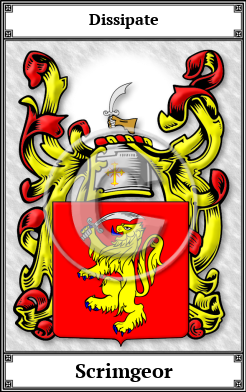 Scrimgeor Family Crest Download (JPG)  Book Plated - 150 DPI