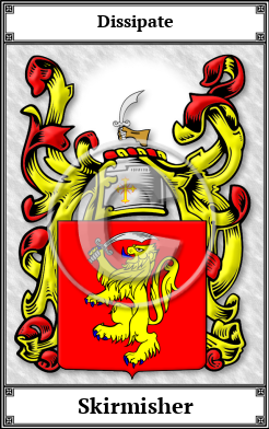 Skirmisher Family Crest Download (JPG)  Book Plated - 150 DPI