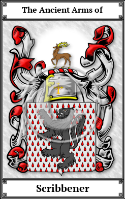 Scribbener Family Crest Download (JPG)  Book Plated - 150 DPI