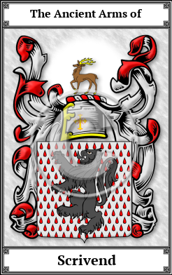 Scrivend Family Crest Download (JPG) Book Plated - 600 DPI