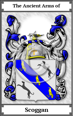 Scoggan Family Crest Download (JPG)  Book Plated - 150 DPI