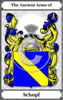 Schopf Family Crest Download (JPG) Book Plated - 600 DPI