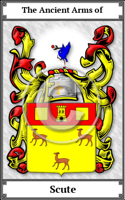 Scute Family Crest Download (JPG)  Book Plated - 150 DPI