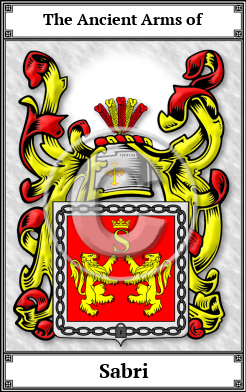 Sabri Family Crest Download (JPG)  Book Plated - 150 DPI