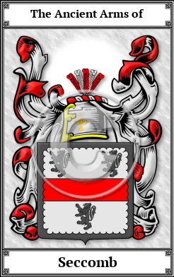 Seccomb Family Crest Download (JPG)  Book Plated - 150 DPI