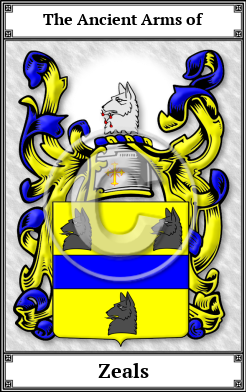 Zeals Family Crest Download (JPG)  Book Plated - 150 DPI