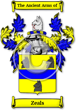 Zeals Family Crest Download (jpg) Legacy Series - 150 DPI