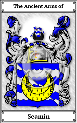 Seamin Family Crest Download (JPG)  Book Plated - 150 DPI