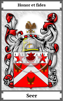 Seer Family Crest Download (JPG) Book Plated - 600 DPI