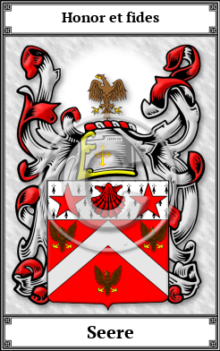 Seere Family Crest Download (JPG)  Book Plated - 150 DPI