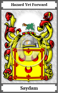 Saydam Family Crest Download (JPG)  Book Plated - 150 DPI