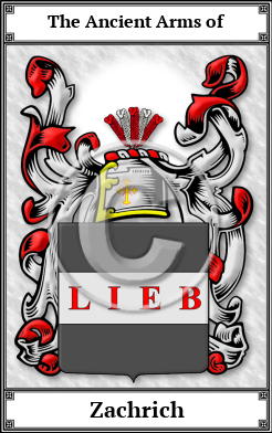 Zachrich Family Crest Download (JPG)  Book Plated - 150 DPI