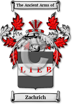 Zachrich Family Crest Download (jpg) Legacy Series - 150 DPI
