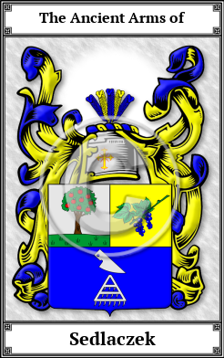 Sedlaczek Family Crest Download (JPG)  Book Plated - 150 DPI
