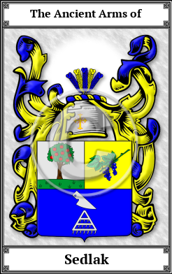 Sedlak Family Crest Download (JPG)  Book Plated - 150 DPI