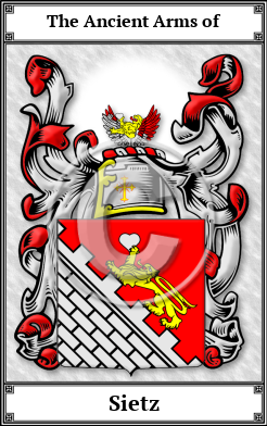 Sietz Family Crest Download (JPG) Book Plated - 600 DPI