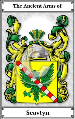 Seavtyn Family Crest Download (JPG)  Book Plated - 150 DPI