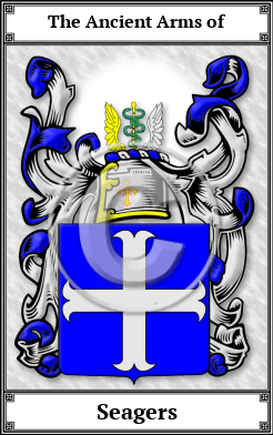 Seagers Family Crest Download (JPG)  Book Plated - 150 DPI