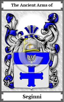 Seginni Family Crest Download (JPG)  Book Plated - 150 DPI