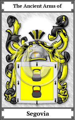 Segovia Family Crest Download (JPG)  Book Plated - 150 DPI