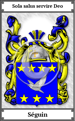 Séguin Family Crest Download (JPG)  Book Plated - 150 DPI